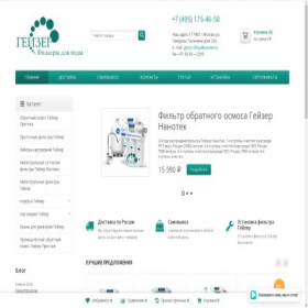 Скриншот главной страницы сайта geizer-filter.ru