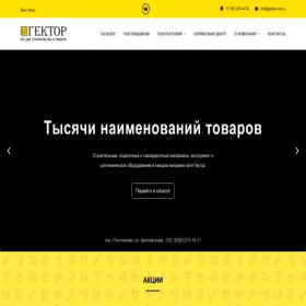 Скриншот главной страницы сайта gektor-nsk.ru