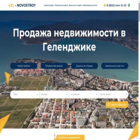 Скриншот главной страницы сайта gelnovostroy.ru