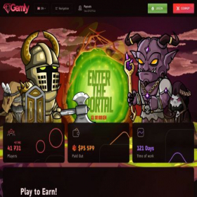 Скриншот главной страницы сайта gemly.ws
