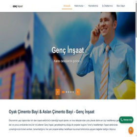 Скриншот главной страницы сайта gencinsaatltd.com.tr