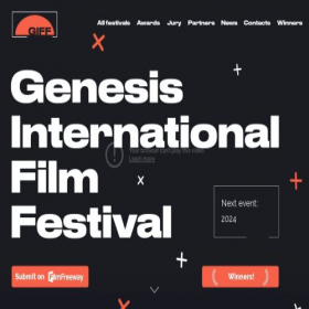 Скриншот главной страницы сайта genesisfilmfestival.com