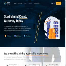 Скриншот главной страницы сайта genesisminingbot.com