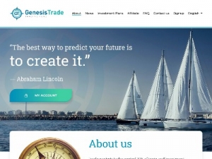 Скриншот главной страницы сайта genesistrade.fund