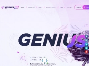 Скриншот главной страницы сайта genius-ai.ltd