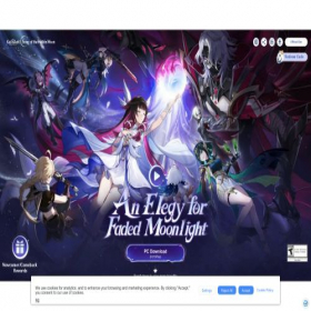 Скриншот главной страницы сайта genshin.hoyoverse.com