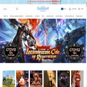 Скриншот главной страницы сайта genshin.toys