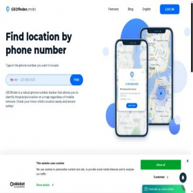 Скриншот главной страницы сайта geofinder.mobi