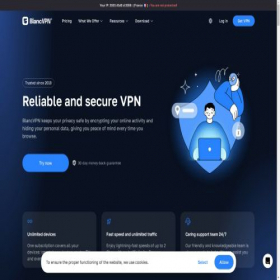 Скриншот главной страницы сайта getblancvpn.com