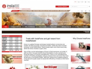Скриншот главной страницы сайта getforexrebate.com