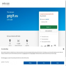 Скриншот главной страницы сайта getgift.eu