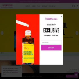 Скриншот главной страницы сайта getgoodmolecules.com