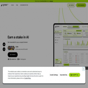 Скриншот главной страницы сайта getgrass.io