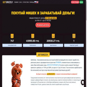Скриншот главной страницы сайта getgrizzly.store
