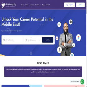 Скриншот главной страницы сайта getjobzzgulf.com