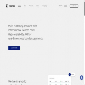 Скриншот главной страницы сайта getneema.com