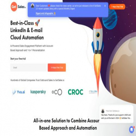 Скриншот главной страницы сайта getsales.io
