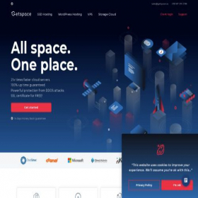Скриншот главной страницы сайта getspace.us