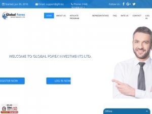 Скриншот главной страницы сайта gfil.biz