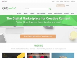 Скриншот главной страницы сайта gfx-market.com