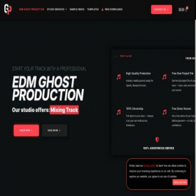 Скриншот главной страницы сайта ghostproduction.pro
