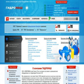 Скриншот главной страницы сайта gidromash-pumps.ru