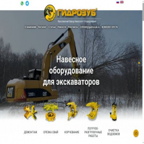 Скриншот главной страницы сайта gidrozub.ru