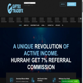 Скриншот главной страницы сайта giftextradefx.org