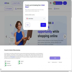 Скриншот главной страницы сайта giftmio.com