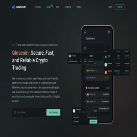 Скриншот главной страницы сайта ginacoin.com