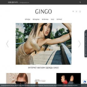 Скриншот главной страницы сайта gingostore.com