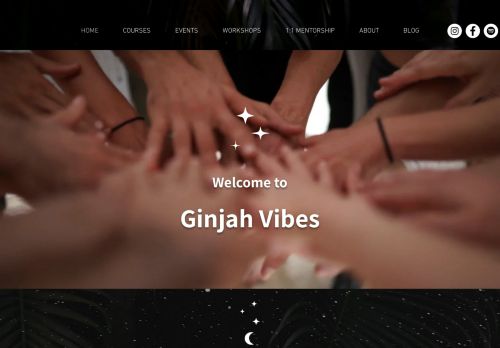 Скриншот главной страницы сайта ginjahvibes.com