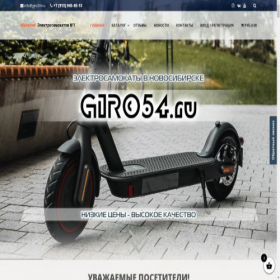Скриншот главной страницы сайта giro54.ru