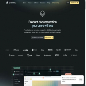Скриншот главной страницы сайта gitbook.io