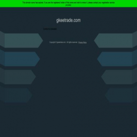 Скриншот главной страницы сайта gkeetrade.com