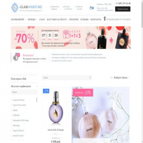 Скриншот главной страницы сайта glam-parfume.ru