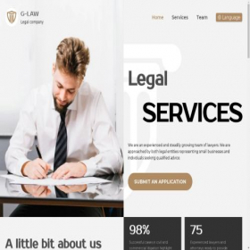 Скриншот главной страницы сайта glaw-partner.com