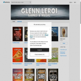 Скриншот главной страницы сайта glennleroi.bandcamp.com