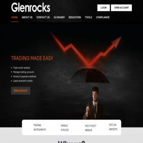 Скриншот главной страницы сайта glenrocks.com