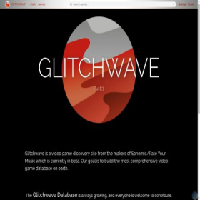 Скриншот главной страницы сайта glitchwave.com