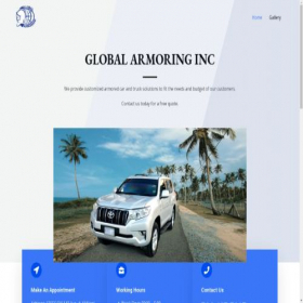 Скриншот главной страницы сайта global-armoring.com
