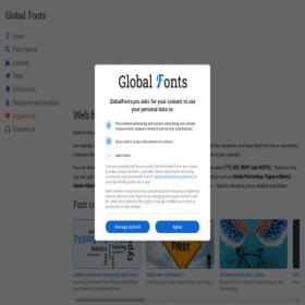 Скриншот главной страницы сайта globalfonts.pro