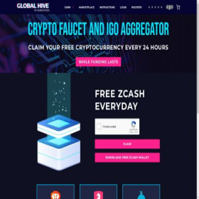 Скриншот главной страницы сайта globalhive.io