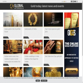 Скриншот главной страницы сайта globalintergold.info
