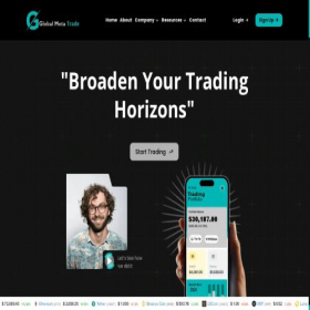 Скриншот главной страницы сайта globalmetatrade.com