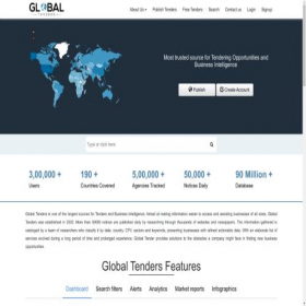 Скриншот главной страницы сайта globaltenders.com