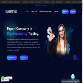 Скриншот главной страницы сайта globebitstrade.com