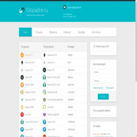 Скриншот главной страницы сайта glopadre.ru