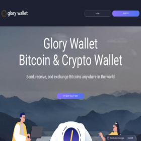 Скриншот главной страницы сайта glory-wallet.com