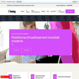 Скриншот главной страницы сайта glowinginvltd.com